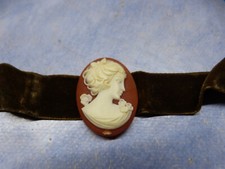 Samtband camee frauenkopf gebraucht kaufen  Hamburg