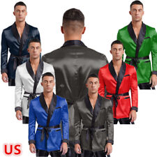 Conjunto de pijama masculino de seda cetim manga curta top e parte inferior boxer shorts conjunto de camisa comprar usado  Enviando para Brazil