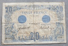 Billet francs bleu d'occasion  Sainte-Soulle