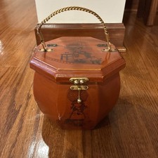 Vintage wooden decoupage for sale  Blairs