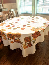 Vtg linen tablecloth for sale  Springfield