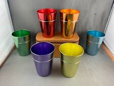 Conjunto de 6 copos anodizados vintage com estojo e abridor de garrafas (L) comprar usado  Enviando para Brazil