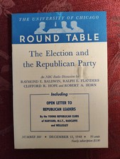 CHICAGO ROUND TABLE Dec 12 1948 Raymond Baldwin Ralph Flanders Clifford Hope comprar usado  Enviando para Brazil