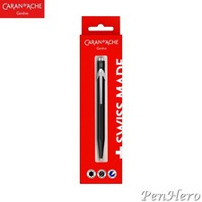 Usado, Caneta esferográfica Caran d'Ache 849 metal preta com caixa de presente vermelha 849.609NN comprar usado  Enviando para Brazil