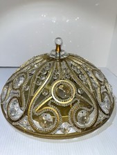 Usado, Candelabro de teto vintage de cristal e latão!! 13 pol. de largura por 8 polegadas de profundidade. comprar usado  Enviando para Brazil