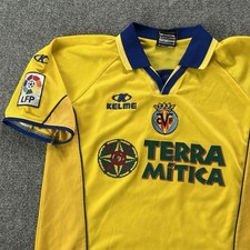 Usado, Camiseta masculina Villarreal CF pequena 2002 amarela Kelme futbol 2 Belletti futebol Brasil comprar usado  Enviando para Brazil