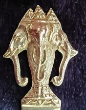 Colher vintage prata esterlina 950 ÍNDIA Ganesha elefante três cabeças 10cm 8,1g, usado comprar usado  Enviando para Brazil