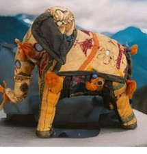 Usado, Elefante de algodão bordado vintage Anglo Raj da Índia comprar usado  Enviando para Brazil