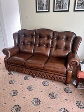 Antique tan leather for sale  BOLTON