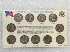 Wartime silver nickels for sale  Layton