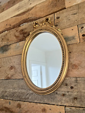 ESPELHO DE PAREDE VINTAGE REGÊNCIA FITA ARCO OVAL MADEIRA DOURADA BOUDOIR FRANCÊS ITALIANO? comprar usado  Enviando para Brazil