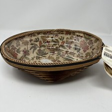 Usado, Longaberger cesta oval média de castanha de diamante com forro e inserção de caminho de outono comprar usado  Enviando para Brazil