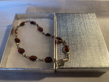 Sterling silver garnet for sale  LONDON
