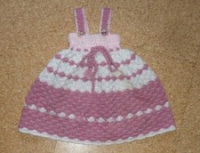 Puppenkleid häkelkleid rosa gebraucht kaufen  Hannover