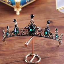 Tiara coroa de cristal preta verde esmeralda adulta 5,5 cm de altura casamento formatura feminina comprar usado  Enviando para Brazil