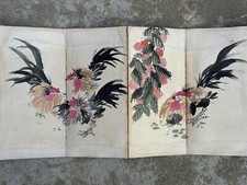 Álbum de pergaminho chinês antigo de 171 polegadas de comprimento sobre galo por Qi Baishi, usado comprar usado  Enviando para Brazil