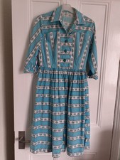 Vintage blue cotton for sale  WHITLEY BAY