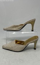 Salto agulha Carmen Steffens feminino tom ouro branco tamanho EUR 34 comprar usado  Enviando para Brazil