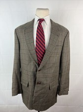 Blazer masculino xadrez marrom lã outono/inverno Savile Row 44L $695 comprar usado  Enviando para Brazil