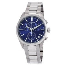 Relógio masculino Tissot PR 100 cronógrafo quartzo mostrador azul T1504171104100, usado comprar usado  Enviando para Brazil