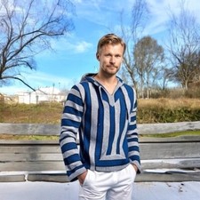 Poncho suéter mexicano Baja com capuz tapete jumper unissex sesta surf hippie comprar usado  Enviando para Brazil