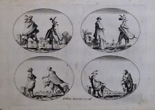 Eau forte personnages d'occasion  Paris II