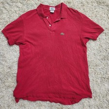 Camisa polo masculina vintage Lacoste Izod manga curta patrono vermelha grande feita nos EUA comprar usado  Enviando para Brazil