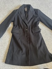 Black peacoat coat for sale  STAFFORD