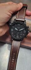 Relógio de pulso masculino Fossil JR1354 couro marrom mostrador analógico preto quartzo QB662 comprar usado  Enviando para Brazil