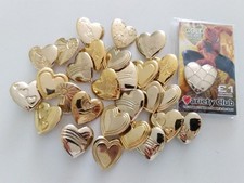 Gold heart badges for sale  BANWELL