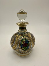 Frasco de perfume boêmio pintado à mão vidro dourado atribuído a Julius Mühlhaus comprar usado Frasco de perfume boêmio pintado à mão vidro dourado atribuído a Julius Mühlhaus comprar usado  Enviando para Brazil