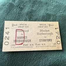 Vintage train ticket for sale Vintage train ticket for sale  OAKHAM