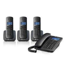 Sistema de telefone com fio C42 + 3 aparelhos digitais sem fio com máquina de resposta, ca... comprar usado  Enviando para Brazil