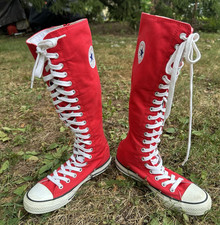Tênis KNEE HIGH Chuck Taylor Converse All-Star High Top Botas Vermelho Feminino 8 Masculino6 comprar usado  Enviando para Brazil