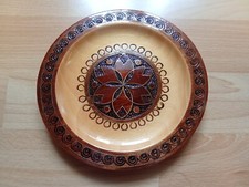 Drewniany talerz z PRLU Cepelia - średnica 16,5 cm na sprzedaż  PL