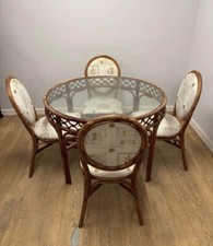 Rattan glass top for sale  WIMBORNE