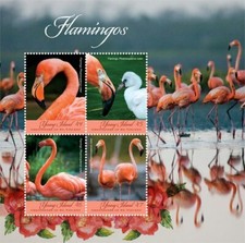 Ilha Jovem 2019-Flamingos-Folha De 4 Selos-nunca usado, sem marca de charneira comprar usado  Enviando para Brazil