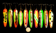 Iscas de pesca downrigger novas 3 3/4" colheres de pesca truta salmão Walleye, usado comprar usado  Enviando para Brazil