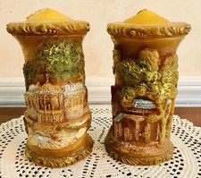Par de velas antigas Eika Kerzen cidade de Rothenburg Alemanha esculpidas à mão comprar usado  Enviando para Brazil