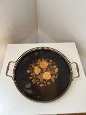 Plateau vintage marqueterie d'occasion  Nantes-