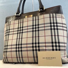 Bolsa tote Burberry Nova Check couro lona autêntica comprar usado  Enviando para Brazil