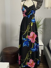 Usado, Vestido maxi vintage 1970’s Ludi’s Waikiki Halter Wrap Muu Muu comprar usado  Enviando para Brazil