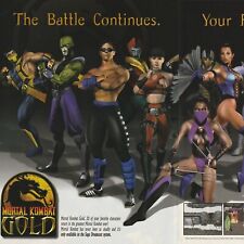 Antigo 1999 Mortal Kombat Gold Sega Dreamcast 2 peças impressão original arte publicitária 42x27cm EGM 123 comprar usado  Enviando para Brazil