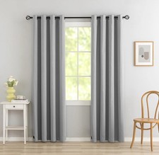 Cortina blackout com ilhós de 2 painéis isolamento térmico (52 L x 84 L polegadas cinza) comprar usado  Enviando para Brazil