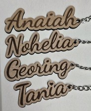 Usado, Chaveiro de madeira gravado personalizado nome personalizado bom presente para qualquer pessoa 1º nome comprar usado  Enviando para Brazil