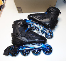 Patins Schwinn In Line NOVO Preto/Azul Ajustável Tamanho Adulto 6-7.5 Interior Externo comprar usado  Enviando para Brazil