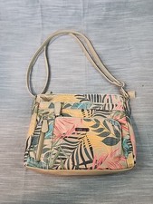 Usado, Bolsa tiracolo MultiSac zíper compartimento triplo estampa tropical floral comprar usado  Enviando para Brazil