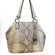 Bolsa de ombro Michael Kors em excelente estado usado Frances couro em relevo cobra em cacau comprar usado  Enviando para Brazil