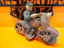 Brinquedo antigo estilo vintage ferro fundido motocicleta polícia patrulha piloto 6" de comprimento comprar usado  Enviando para Brazil