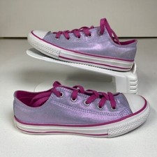 Tênis Converse All Star infantil roxo cintilante com cadarço sapatos de lona comprar usado  Enviando para Brazil
